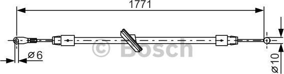 BOSCH 1 987 482 030 - Cable, parking brake www.autospares.lv