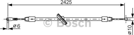 BOSCH 1 987 482 031 - Cable, parking brake www.autospares.lv