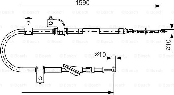 BOSCH 1 987 482 078 - Trose, Stāvbremžu sistēma www.autospares.lv