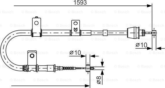 BOSCH 1 987 482 166 - Trose, Stāvbremžu sistēma autospares.lv