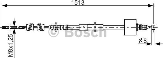 BOSCH 1 987 482 161 - Trose, Stāvbremžu sistēma www.autospares.lv