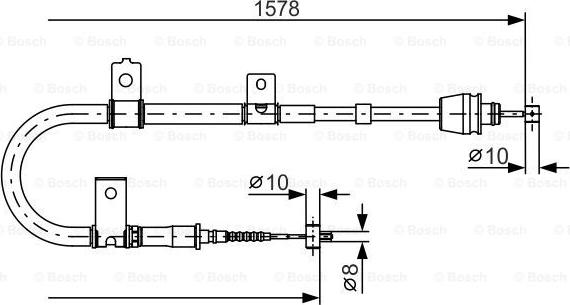 BOSCH 1 987 482 167 - Trose, Stāvbremžu sistēma autospares.lv