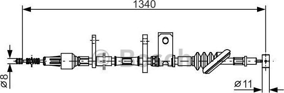 BOSCH 1 987 482 184 - Trose, Stāvbremžu sistēma autospares.lv