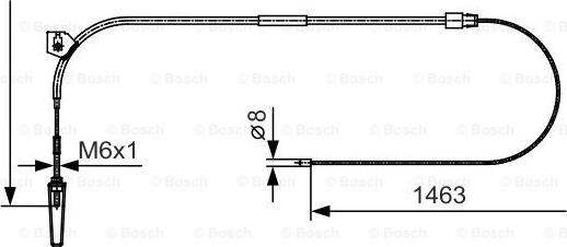 BOSCH 1 987 482 130 - Trose, Stāvbremžu sistēma www.autospares.lv