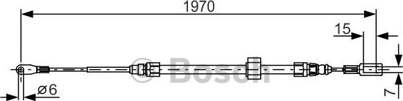 BOSCH 1 987 482 131 - Trose, Stāvbremžu sistēma www.autospares.lv