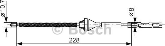 BOSCH 1 987 482 122 - Trose, Stāvbremžu sistēma www.autospares.lv