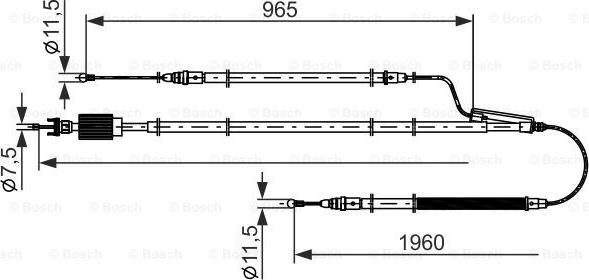 BOSCH 1 987 482 805 - Trose, Stāvbremžu sistēma www.autospares.lv