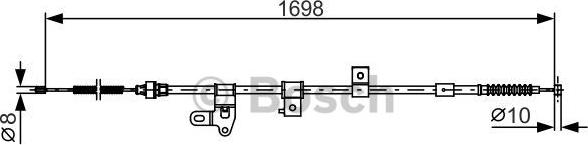 BOSCH 1 987 482 346 - Trose, Stāvbremžu sistēma www.autospares.lv