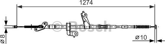 BOSCH 1 987 482 367 - Тросик, cтояночный тормоз www.autospares.lv