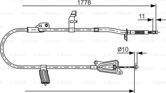 BOSCH 1 987 482 305 - Trose, Stāvbremžu sistēma www.autospares.lv