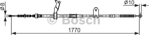 BOSCH 1 987 482 300 - Trose, Stāvbremžu sistēma www.autospares.lv