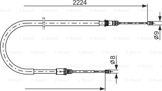 BOSCH 1 987 482 303 - Trose, Stāvbremžu sistēma www.autospares.lv