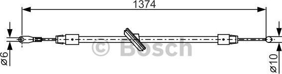 BOSCH 1 987 482 312 - Cable, parking brake www.autospares.lv