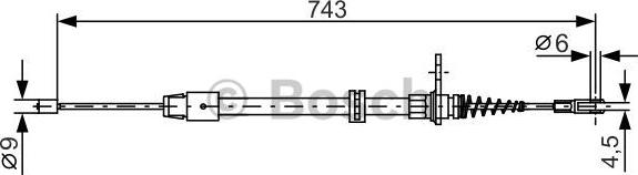 BOSCH 1 987 482 329 - Trose, Stāvbremžu sistēma www.autospares.lv