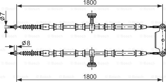 BOSCH 1 987 482 291 - Trose, Stāvbremžu sistēma www.autospares.lv