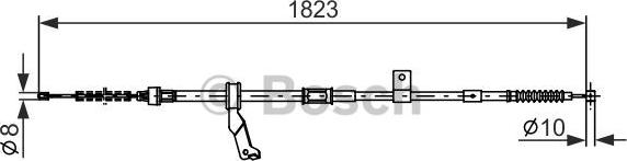 BOSCH 1 987 482 297 - Trose, Stāvbremžu sistēma www.autospares.lv