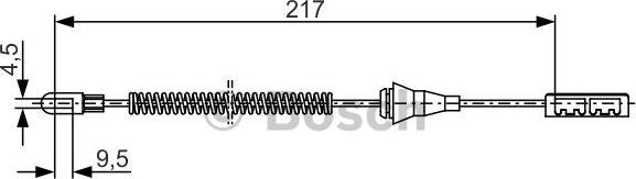 BOSCH 1 987 482 250 - Trose, Stāvbremžu sistēma www.autospares.lv