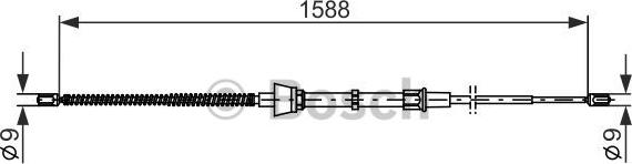 BOSCH 1 987 482 266 - Trose, Stāvbremžu sistēma www.autospares.lv