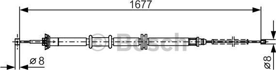 BOSCH 1 987 482 208 - Trose, Stāvbremžu sistēma www.autospares.lv