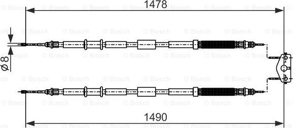 BOSCH 1 987 482 282 - Trose, Stāvbremžu sistēma www.autospares.lv