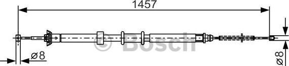 BOSCH 1 987 482 236 - Trose, Stāvbremžu sistēma www.autospares.lv