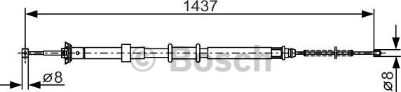 BOSCH 1 987 482 237 - Trose, Stāvbremžu sistēma www.autospares.lv