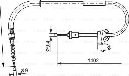 BOSCH 1 987 482 226 - Trose, Stāvbremžu sistēma www.autospares.lv