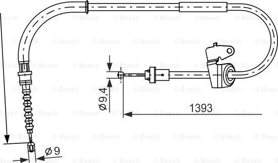 BOSCH 1 987 482 227 - Trose, Stāvbremžu sistēma www.autospares.lv