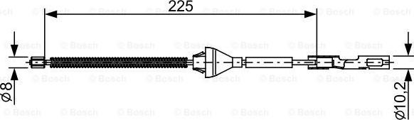 BOSCH 1 987 482 705 - Trose, Stāvbremžu sistēma www.autospares.lv