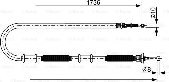 BOSCH 1 987 482 700 - Trose, Stāvbremžu sistēma www.autospares.lv