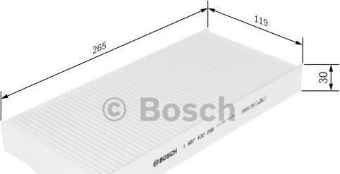 BOSCH 1 987 432 095 - Filtrs, Salona telpas gaiss www.autospares.lv