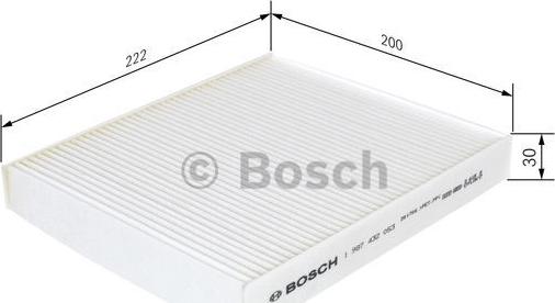 BOSCH 1 987 432 053 - Filtrs, Salona telpas gaiss autospares.lv