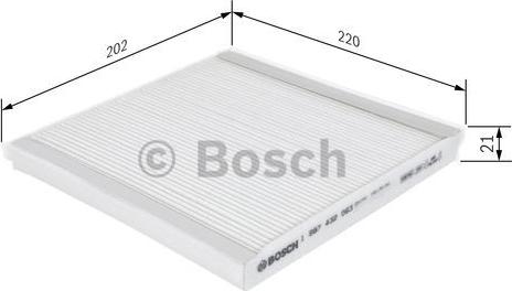 BOSCH 1 987 432 063 - Filtrs, Salona telpas gaiss www.autospares.lv