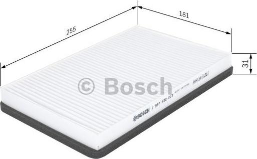 BOSCH 1 987 432 013 - Filtrs, Salona telpas gaiss www.autospares.lv