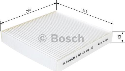 BOSCH 1 987 432 026 - Filtrs, Salona telpas gaiss www.autospares.lv