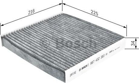 BOSCH 1 987 432 383 - Filtrs, Salona telpas gaiss www.autospares.lv