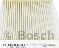 BOSCH 1 987 432 214 - Filter, interior air www.autospares.lv