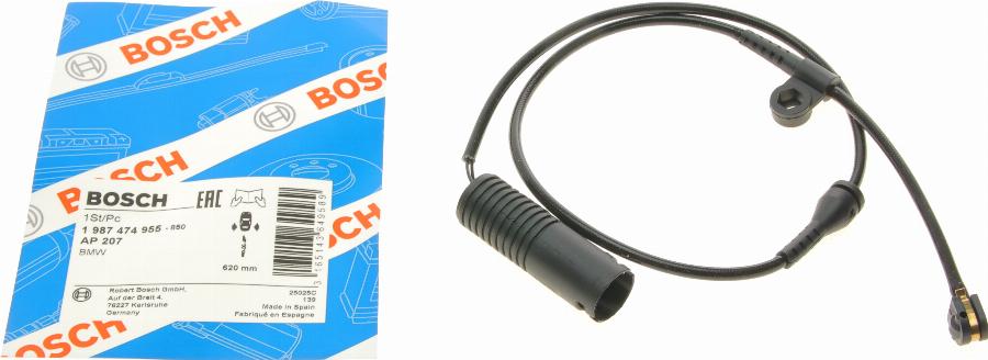 BOSCH 1 987 474 955 - Indikators, Bremžu uzliku nodilums www.autospares.lv