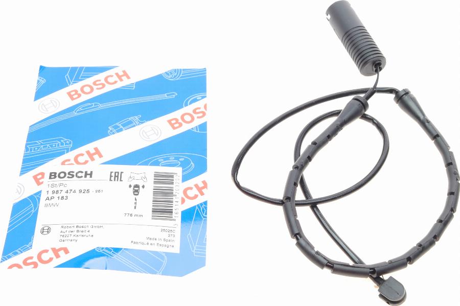 BOSCH 1 987 474 925 - Warning Contact, brake pad wear www.autospares.lv