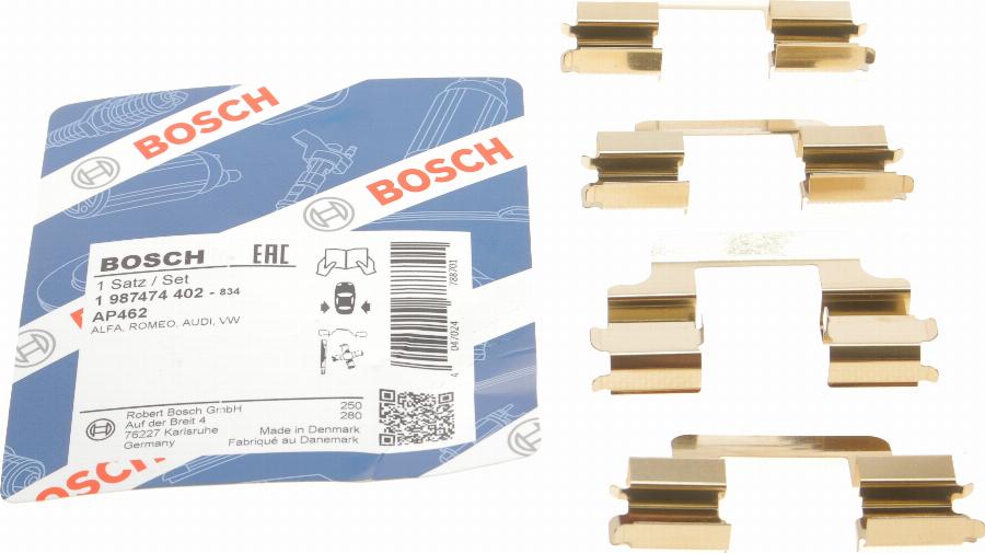 BOSCH 1 987 474 402 - Accessory Kit for disc brake Pads www.autospares.lv