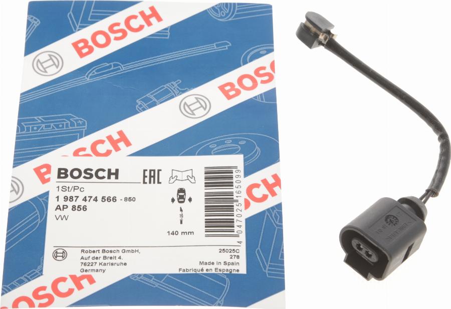 BOSCH 1 987 474 566 - Indikators, Bremžu uzliku nodilums www.autospares.lv