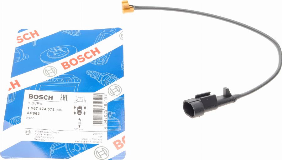 BOSCH 1 987 474 573 - Indikators, Bremžu uzliku nodilums autospares.lv