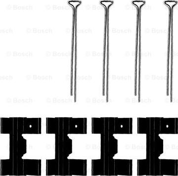 BOSCH 1 987 474 115 - Piederumu komplekts, Disku bremžu uzlikas www.autospares.lv