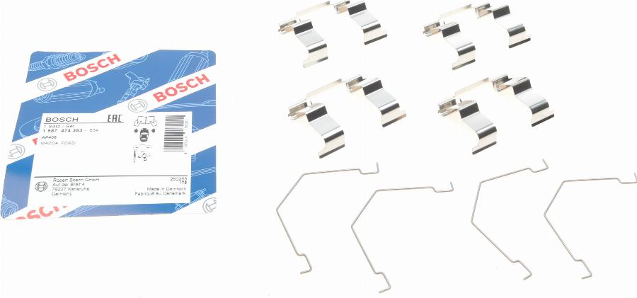 BOSCH 1 987 474 353 - Accessory Kit for disc brake Pads www.autospares.lv