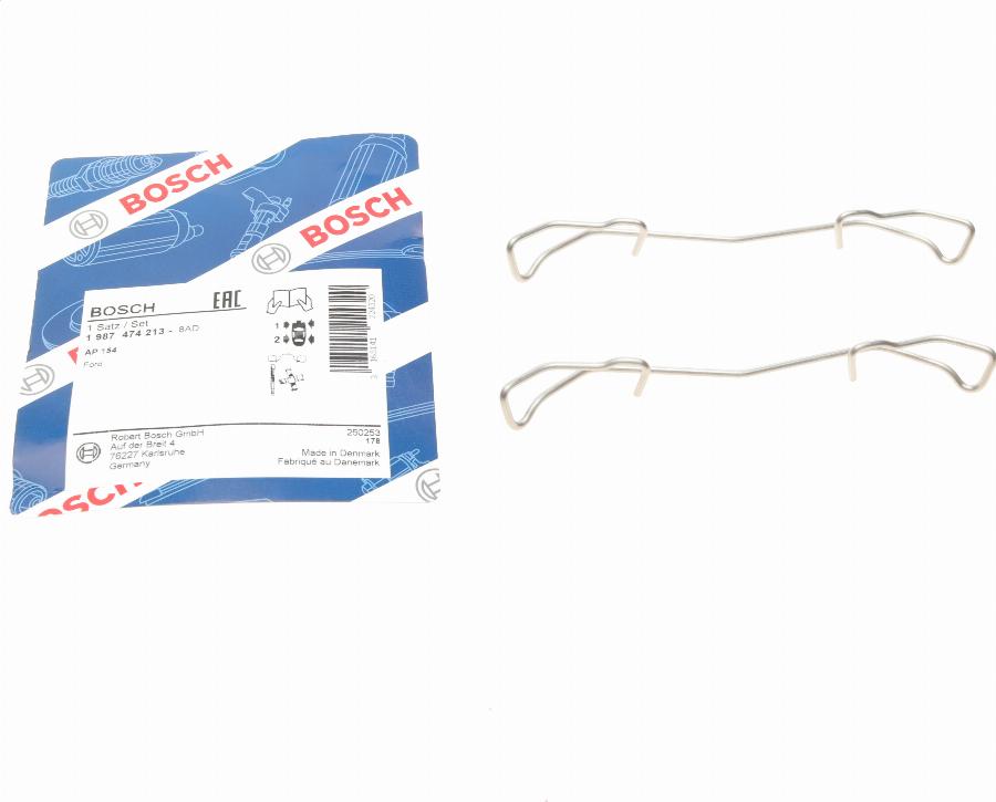 BOSCH 1 987 474 213 - Accessory Kit for disc brake Pads www.autospares.lv