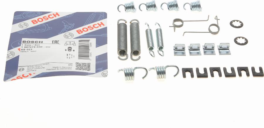 BOSCH 1 987 475 030 - Piederumu komplekts, Bremžu loki www.autospares.lv