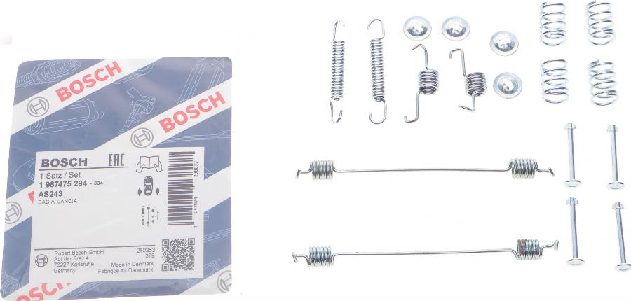 BOSCH 1 987 475 294 - Accessory Kit, brake shoes www.autospares.lv