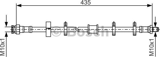 BOSCH 1 987 476 445 - Bremžu šļūtene www.autospares.lv