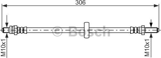 BOSCH 1 987 476 606 - Bremžu šļūtene www.autospares.lv