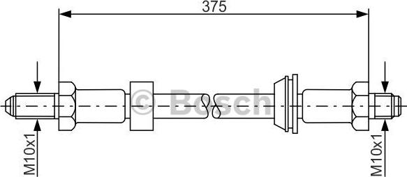 BOSCH 1 987 476 023 - Bremžu šļūtene www.autospares.lv